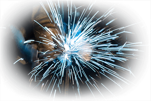 Sparks from a welding torch