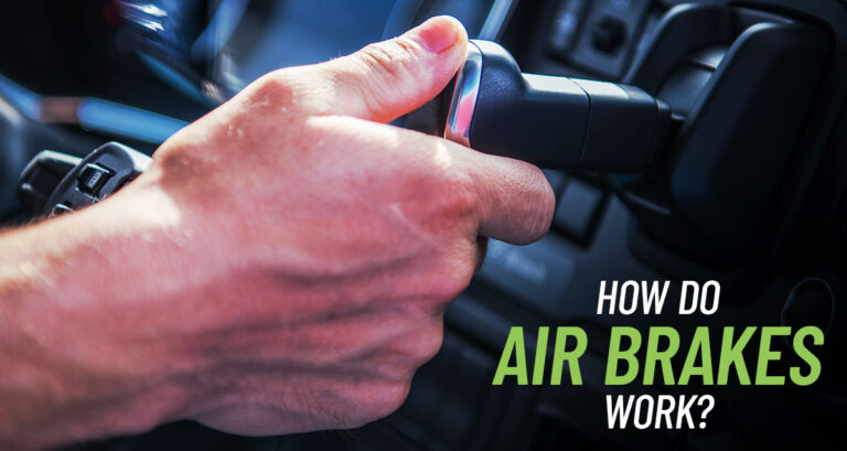 A Man Using the Air Brake in His Vehicle.